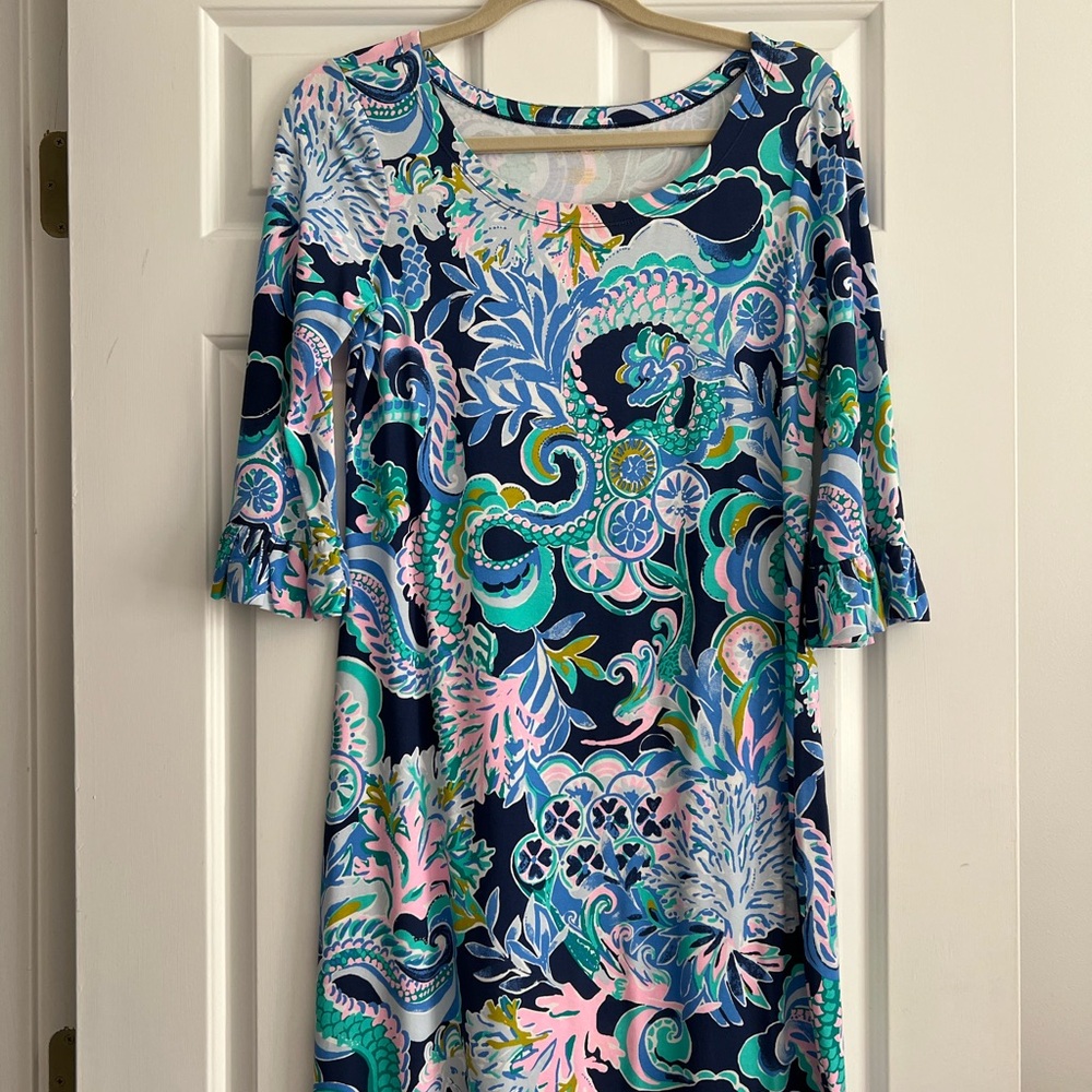 Lilly Pulitzer Blue and Pink Paisley Blouse